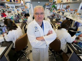 Dr. John Bell poses for a photo in his lab at the Ottawa Hospital Research Institute Wednesday July 13, 2016. Dr. Bell is a senior scientist working for the Centre for Innovative Cancer Research. Tony Caldwell TONY CALDWELL / POSTMEDIA