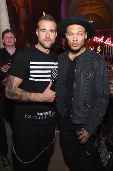 NEW YORK, NY - FEBRUARY 13: Designer Phillipp Plein (L) and model Jeremy Meeks attend the After Party for the Philipp Plein Fall/Winter 2017/2018 Women's And Men's Fashion Show at The New York Public Library on February 13, 2017 in New York City.  (Photo by Craig Barritt/Getty Images for Philipp Klein)