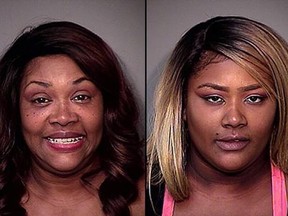 Tanja Gammon (left) and her daughter Darcel (right) are locked up in a Florida jail on prostitution and other charges. (Osceola County Sheriff's Office)
