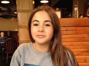 Chloe Kotval, 14, a Grade 9 student at All Saints High School died on Tuesday. Family photo