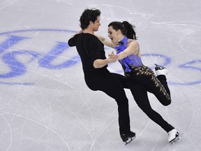 Tessa Virtue and Scott Moir of Canada comoete in the Ice Dance Short Dance during ISU Four Continents Figure Skating Championships - Gangneung. (Photo by Koki Nagahama/Getty Images)