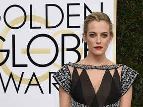 Riley Keough arrives at the 74th annual Golden Globe Awards, January 8, 2017, at the Beverly Hilton Hotel in Beverly Hills, California. / AFP / VALERIE MACON