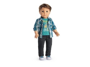 Mattel announced the debut of Logan Everett, a male drummer doll who plays alongside Tenney Grant, a girl doll who loves country music. (Mattel Inc.)