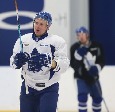 Toronto Maple Leafs Leo Kormarov  at practice in preparation for another Battle of Ontario at the ACC Saturday night in Toronto on Friday February 17, 2017. Jack Boland/Toronto Sun/Postmedia Network