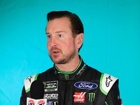 Kurt Busch answers a question during a news conference at the NASCAR Media Tour in Charlotte, N.C., on Jan. 24, 2017. (Chuck Burton/AP Photo)