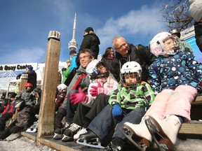 Family Day in Toronto and families were out enjoying the ice skating rink at Harbourfront Centre on Monday February 17, 2014. (Jack Boland/Toronto Sun)