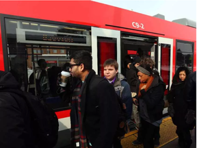 The replacement Route 107 bus, which typically goes into service whenever the Trillium line is closed, currently uses Preston, Carling, Bronson and Heron. But Preston can get pretty congested, so city officials want the option of running buses down Carling, Sherwood Drive and Bayswater instead (Jean Levac, Postmedia)
