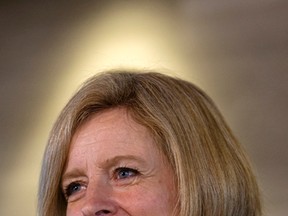 Premier Rachel Notley speaks about recent roundtable discussions she has been having with business leaders in advance of her trip to Washington, D.C., at the Federal Building in Edmonton Friday Feb. 17, 2017. Photo by David Bloom