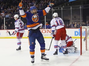 Andrew Ladd and his fantasy owners have to be encouraged by his turnaround since Doug Weight took over behind the Islanders bench (Bruce Bennett, Getty Images).