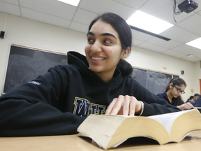 Raveen Dhaliwal is a 17 year-old-student at West Humber C.I., one of the Toronto schools the Fraser Report found to be steadily improving. (Michael Peake/Toronto Sun)