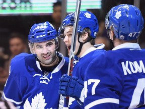 The Leafs’ Nazem Kadri (left) loves the Battle of Ontario.