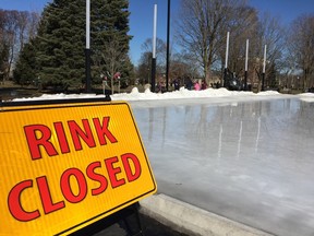 London's rinks won't get much action this week as temperatures remain unseasonably warm.