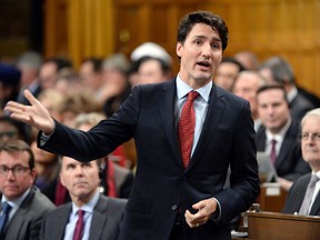 Prime Minister Justin Trudeau answers a question during Question Period in the House of Commons in Ottawa, Tuesday, Feb. 21, 2017. (THE CANADIAN PRESS/Adrian Wyld)