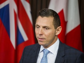Ontario PC Leader Patrick Brown speaks at Queen's Park in Toronto, Ont. on Tuesday, Feb. 21, 2017. He addressed the media before the return of the Legislative session after its winter break. (ERNEST DOROSZUK/TORONTO SUN)