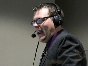 The Kingston Voyageurs will be raising funds before and during the game to help Voyageurs webcast play-by-play announcer Allan Etmanski, who is currently fighting cancer. (Ian MacAlpine/The Whig-Standard)