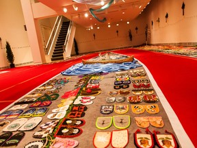 Hundreds of moccasin vamps, made by people around the world make up the Walking With Our Sisters travelling exhibit, which commemorates hundreds of murdered and missing and murdered aboriginal women and girls in Canada. (Postmedia file photo)