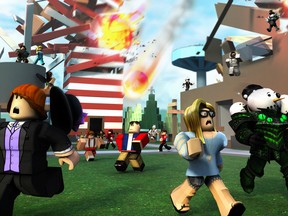 A scene from Roblox.