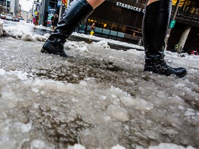 A winter puddle.