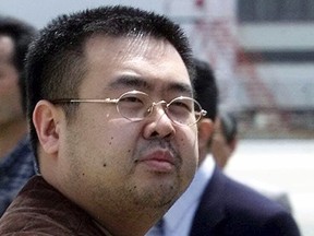 This May 4, 2001, file photo shows Kim Jong Nam, exiled half-brother of North Korea’s leader Kim Jong Un, in Narita, Japan. (AP Photos/Shizuo Kambayashi, File)