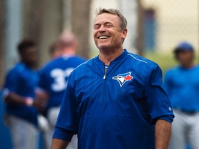 Toronto Blue Jays manager John Gibbons laughs during baseball spring training in Dunedin on Feb. 22, 2017. (THE CANADIAN PRESS/Nathan Denette)