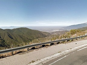 A man and his girlfriend tried to commit suicide hours apart on a section of State Route 18 in San Bernardino County. (Google screen grab)
