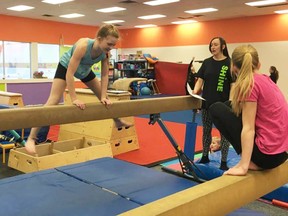 Local gymnasts from Shine Gymnastics are training for their upcoming competitions all over Alberta.