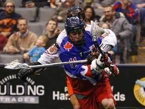 Brett Hickey and the Rock face Buffalo Saturday (Jack Boland/Toronto Sun)