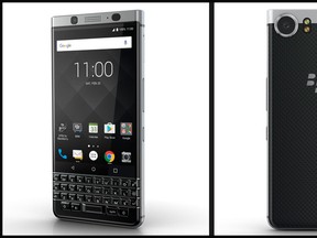 The BlackBerry KEYone, code-named "Mercury," is shown in these undated handout photos. THE CANADIAN PRESS/HO
