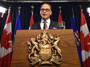 Alberta Finance Minister Joe Ceci held a news conference to talk about the province's third quarter fiscal update at the Legislature in Edmonton, Thursday, February 23, 2017.  Ed Kaiser/Postmedia