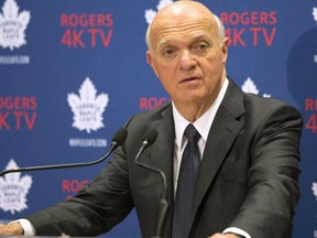 Lou Lamoriello, general manager of the Toronto Maple Leafs. (THE CANADIAN PRESS/Chris Young)