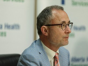 Trevor Theman, Registrar, College of Physicians & Surgeons of Alberta speaks about a joint investigation that found inadequate reprocessing and sterilization of medical devices in 2015 at North Town Medical Centre during a news conference in Edmonton, on Monday, July 18, 2016. Ian Kucerak / Postmedia