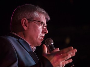 NDP MP Charlie Angus announces his intention to run for the NDP federal leadership at a rally in Toronto on Sunday February 26, 2016. THE CANADIAN PRESS/Chris Young