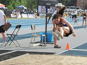 Carolyn Prins's personal best at long jump is a shade under 12 metres. She trains multiple times every week in Windsor and recently won gold at the AOYSC im Toronto.