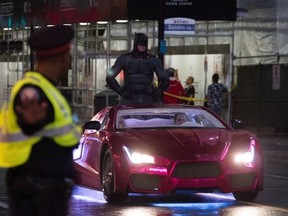 A chase sequence for Suicide Squad is filmed on Toronto's Yonge Street on Thursday, May 28, 2015. (Matt Day/Postmedia Network)