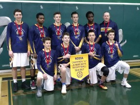 The College Notre Dame Alouettes junior boys basketball team won the NOSSA 'A' championship in North Bay on the weekend.