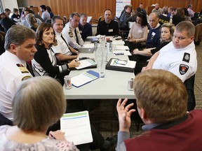Health and emergency services officials meet on Monday to plan a strategy to deal with rising incidences of opioid overdoses in Kingston. 
(Elliot Ferguson/The Whig-Standard)