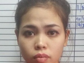 This handout picture released by the Royal Malaysian Police in Kuala Lumpur  shows suspect Siti Aisyah. (AFP/GETTY IMAGES)