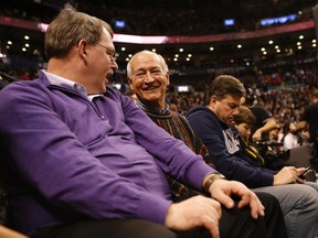 Blue Jays play-by-play man Jerry Howarth attends a Toronto Raptors game at the Air Canada Centre in Toronto on Feb. 9, 2015. (Jack Boland/Toronto Sun)