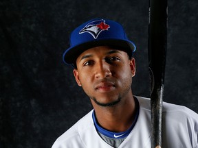 Richard Urena of the Toronto Blue Jays poses for a photo during the Blue Jays' photo day on Feb. 27, 2016 in Dunedin. (Brian Blanco/Getty Images)