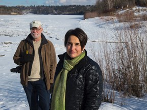 Sierra Club volunteers Charlie Richmond and PearlAnn Reichwein, University of Alberta associate professor, are concerned Edmonton's plan for a boat launch near the mouth or just downstream of Whitemud Creek will threaten the only viable fishery on this reach of the river.