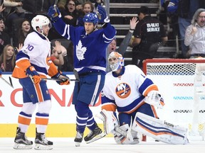 Toronto forward Matt Martin is happy with the trade which brought veteran Brian Boyle to the Maple Leafs on Feb. 27, 2017. (FRANK GUNN/The Canadian Press files)