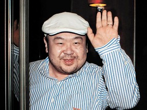 In this June 4, 2010, file photo, dressed in jeans and blue suede loafers, Kim Jong Nam, the eldest son of then North Korean leader Kim Jong Il, waves after his first-ever interview with South Korean media in Macau. (Shin In-seop/JoongAng Ilbo via AP, File)