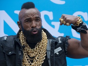 In this May 17, 2016, file photo, actor Mr. T poses for photographers after High-Wire Artist Nik Wallenda walked a tight rope in New York in honor of National Amazing Month. ABC announced Wednesday, March 1, 2017, that Mr. T is a cast member on the upcoming season of "Dancing with the Stars." (AP Photo/Mary Altaffer, File)