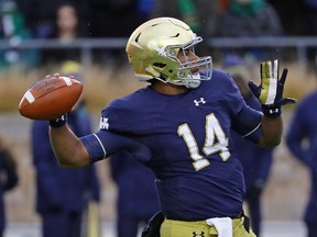Notre Dame QB DeShone Kizer could go third overall to the Chicago Bears. (GETTY IMAGES)
