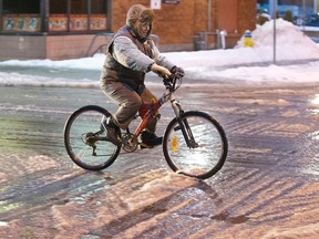 Winter cycling.