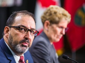Ontario Energy Minister Glenn Thibeault and Ontario Premier Kathleen Wynne.(ERNEST DOROSZUK, Toronto Sun)