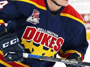 Belleville native Brody Morris of the Wellington Dukes. (Ed McPherson/OJHL Images)