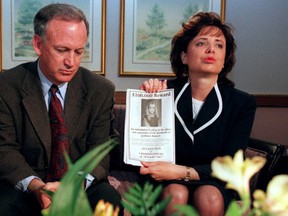 John and Patsy Ramsey, the parents of JonBenet Ramsey, meet with a small selected group of the local Colorado media after four months of silence in Boulder, Colorado on May 1, 1997.  (Helen H. Richardson/ The Denver Post)