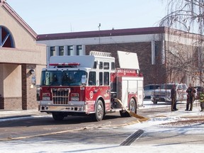 The Vermilion Fire Department and Vermilion RCMP Detachment responded to a call at JR Robson School on Thursday afternoon at 1:33 p.m. Taylor Hermiston/Vermilion Standard/Postmedia Network.