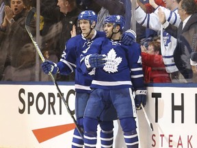 Toronto Maple Leafs Nazem Kadri scores on during an NHL game in Toronto on Feb. 22, 2017. (Jack Boland/Toronto Sun/Postmedia Network)